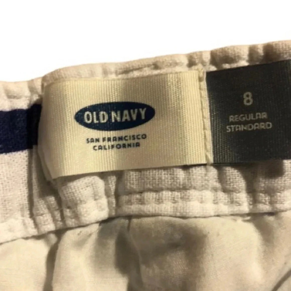 GYMBOREE OLD NAVY EUC GIRLS 2 SHORTS SUMMER WHITE BLUE ORANGE CASUAL GIRL SIZE 8 - Picture 7 of 8